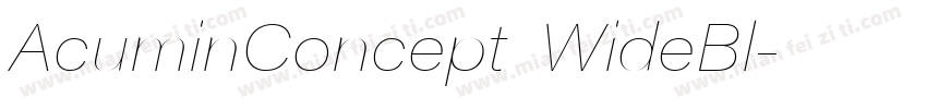 AcuminConcept WideBl字体转换